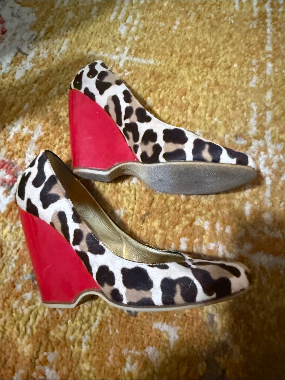 Giuseppe Zanotti pony hair leopard with red patent heel - Picture 2 of 5